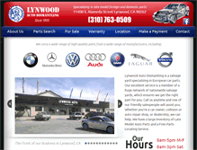 Tablet Screenshot of lynwoodautoparts.com